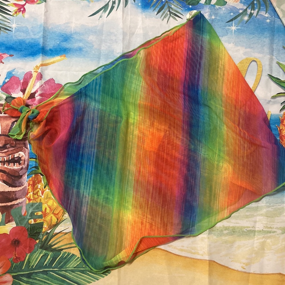 Kathy Ireland Rainbow Sarong Coverup OSFM